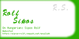 rolf sipos business card